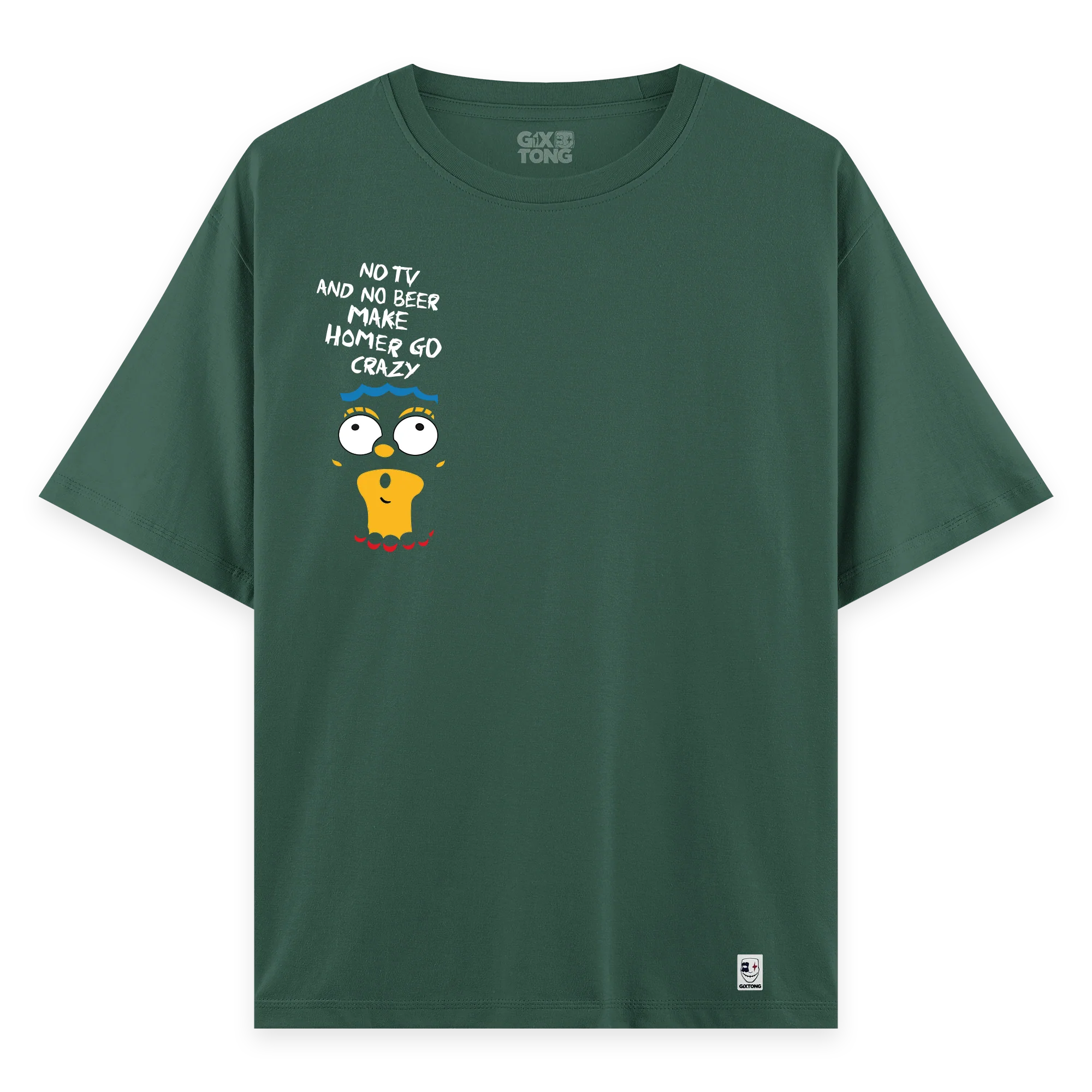 Crazy Homer - Oversize Bol Kalıp T-shirt