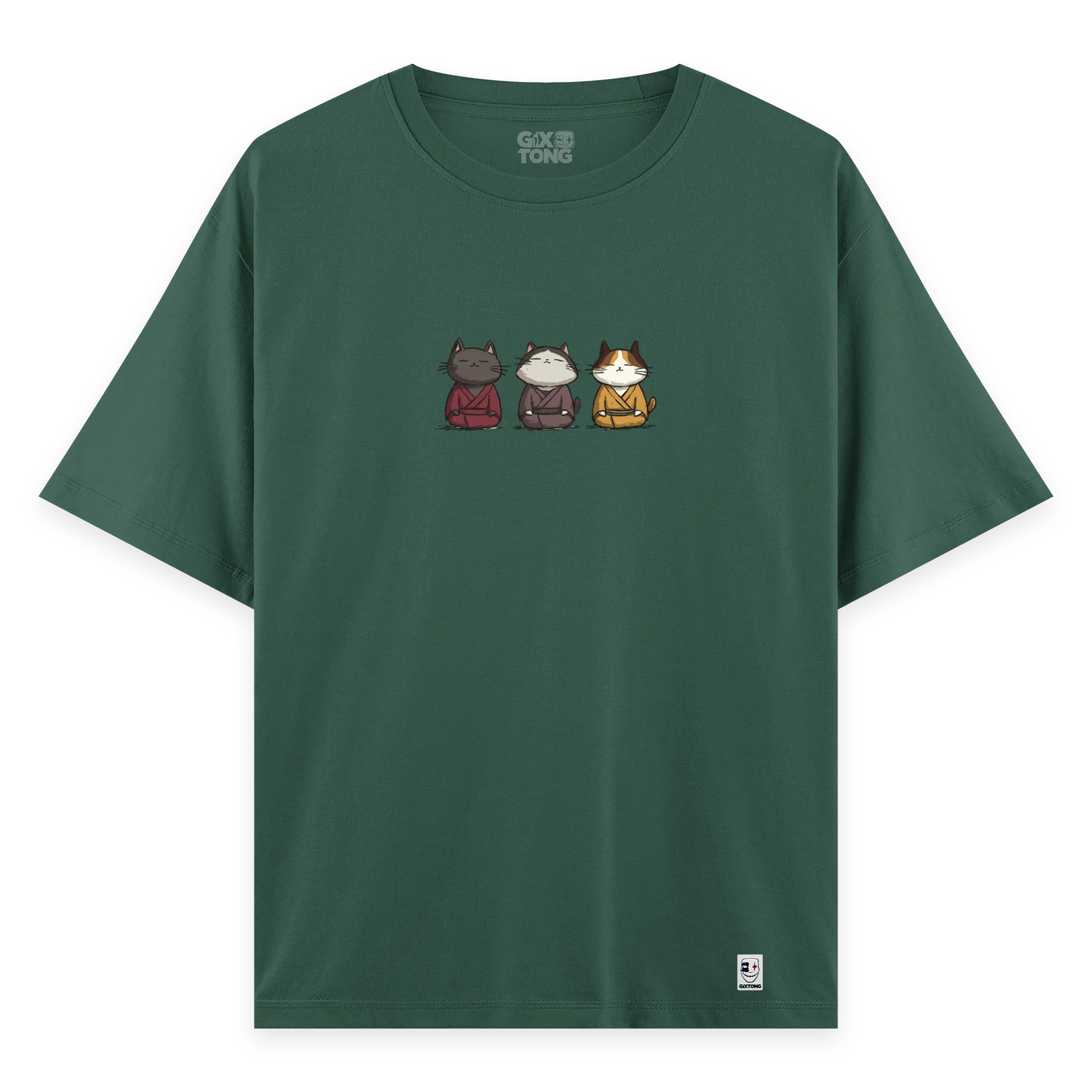 Samurai Cats - Oversize Bol Kalıp T-shirt